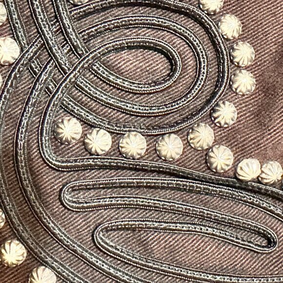 Double D Ranch Womens Sz XS Dark Brown Western Embellishment Vest - Picture 4 of 9